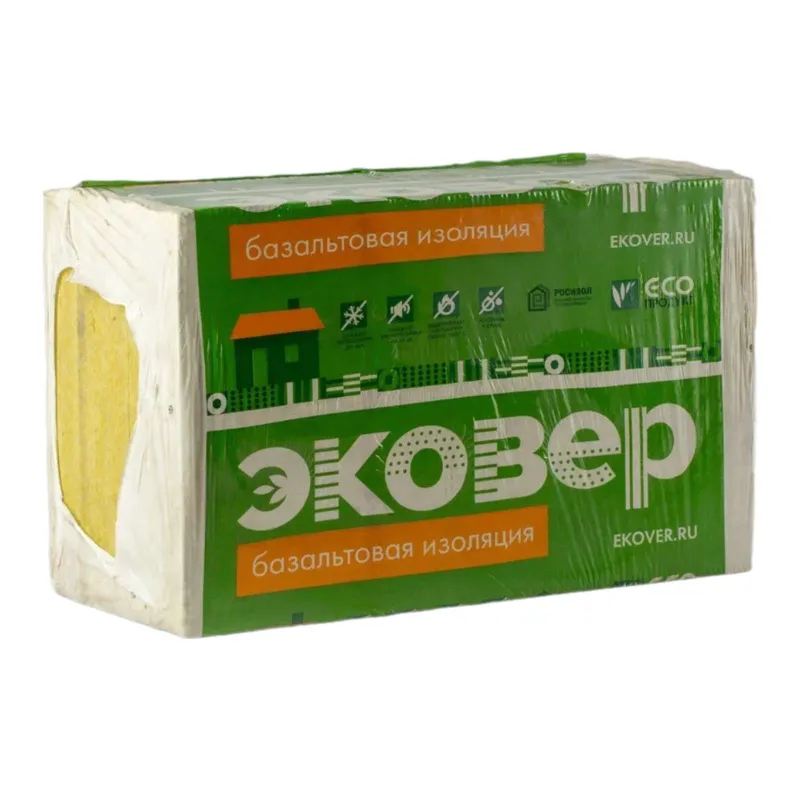 Утеплитель 1000x600x50мм Эковер Экофасад 110кг/м³ 4,8м²_1