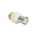 Муфта переходная пресс 26х1" НР PVDF Henco белая_1