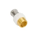 Муфта переходная пресс 26х1" НР PVDF Henco белая_3