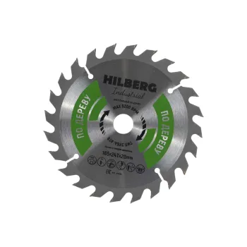 Изображение товара Диск пильный по дереву Hilberg 165×24T-20 для циркулярных и торцовочных пил Изображение товара Диск пильный по дереву Hilberg 165×24T-20 для циркулярных и торцовочных пил