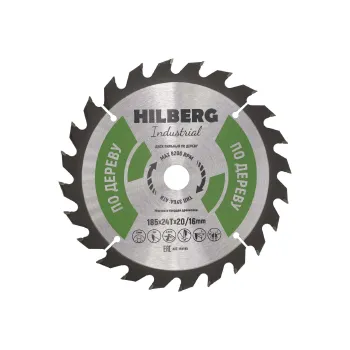 Изображение товара Диск пильный по дереву Hilberg 185×24T для циркулярных и торцовочных пил Изображение товара Диск пильный по дереву Hilberg 185×24T для циркулярных и торцовочных пил