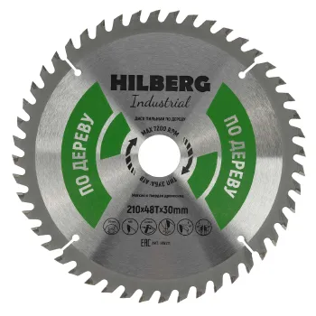 Изображение товара Пильный диск Hilberg 210×48T-30 для древесины Изображение товара Пильный диск Hilberg 210×48T-30 для древесины