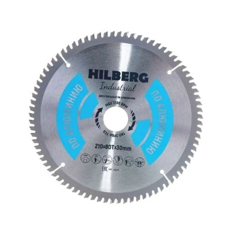 Диск пильный по алюминию Hilberg 210×80T-30_1