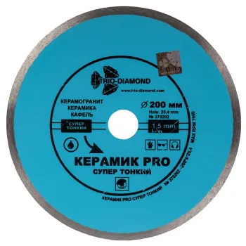 Изображение товара Алмазный диск Trio Diamond Керамик PRO 200 мм мокрый рез для керамики кафеля Изображение товара Алмазный диск Trio Diamond Керамик PRO 200 мм мокрый рез для керамики кафеля