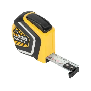 Изображение товара Рулетка Hanskonner 5мх22мм с автостопом и магнитным зацепом Изображение товара Рулетка Hanskonner 5мх22мм с автостопом и магнитным зацепом