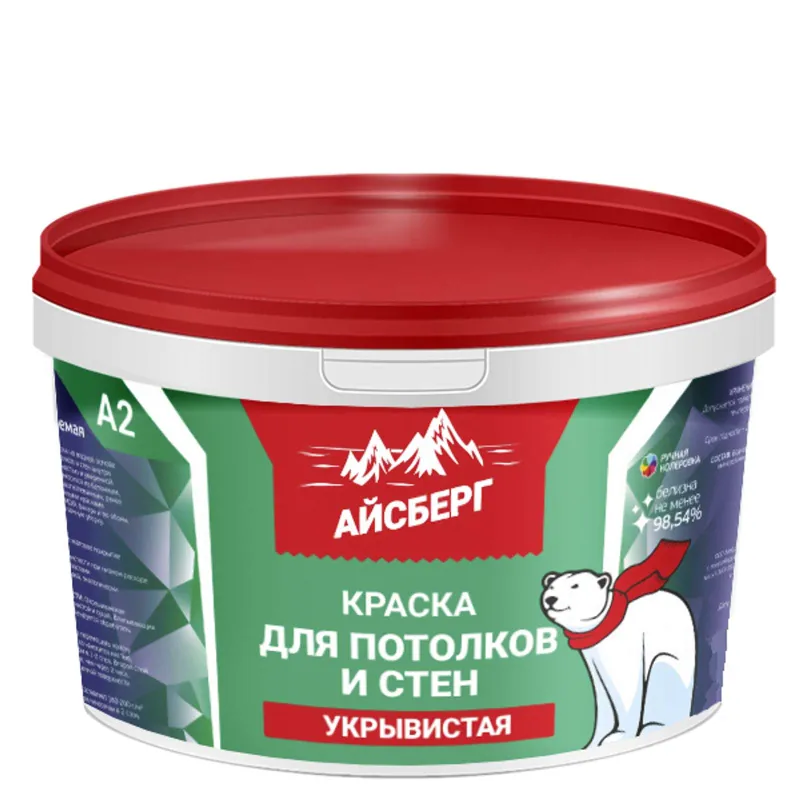 Краска для стен и потолков Айсберг А-2 белая база А 14 кг_1