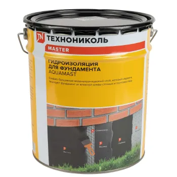 Изображение товара Мастика битумная AquaMast Фундамент 18 кг гидроизоляция для фундамента Изображение товара Мастика битумная AquaMast Фундамент 18 кг гидроизоляция для фундамента