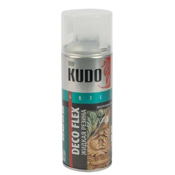 Изображение товара Краска для декоративных работ Kudo Deco Flex жидкая резина 520 мл бесцветная матовая аэрозоль Изображение товара Краска для декоративных работ Kudo Deco Flex жидкая резина 520 мл бесцветная матовая аэрозоль