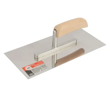 Изображение товара Гладилка из нержавеющей стали 130х270 мм с деревянной ручкой PQTools Изображение товара Гладилка из нержавеющей стали 130х270 мм с деревянной ручкой PQTools