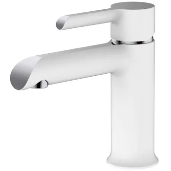 Изображение товара Смеситель для раковины Haiba HB10805-8 белый хром однорычажный Изображение товара Смеситель для раковины Haiba HB10805-8 белый хром однорычажный