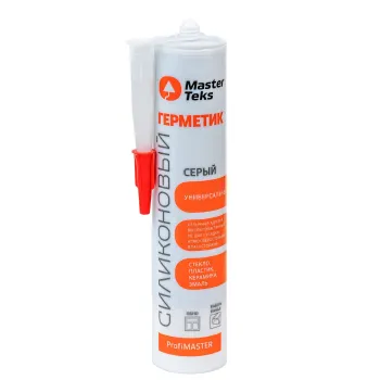 Изображение товара Герметик силиконовый универсальный MasterTeks серый 290 мл для внутренних и наружных работ Изображение товара Герметик силиконовый универсальный MasterTeks серый 290 мл для внутренних и наружных работ