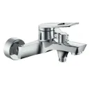 Смеситель для ванны Haiba короткий излив с лейкой и шлангом хром HB60595_1