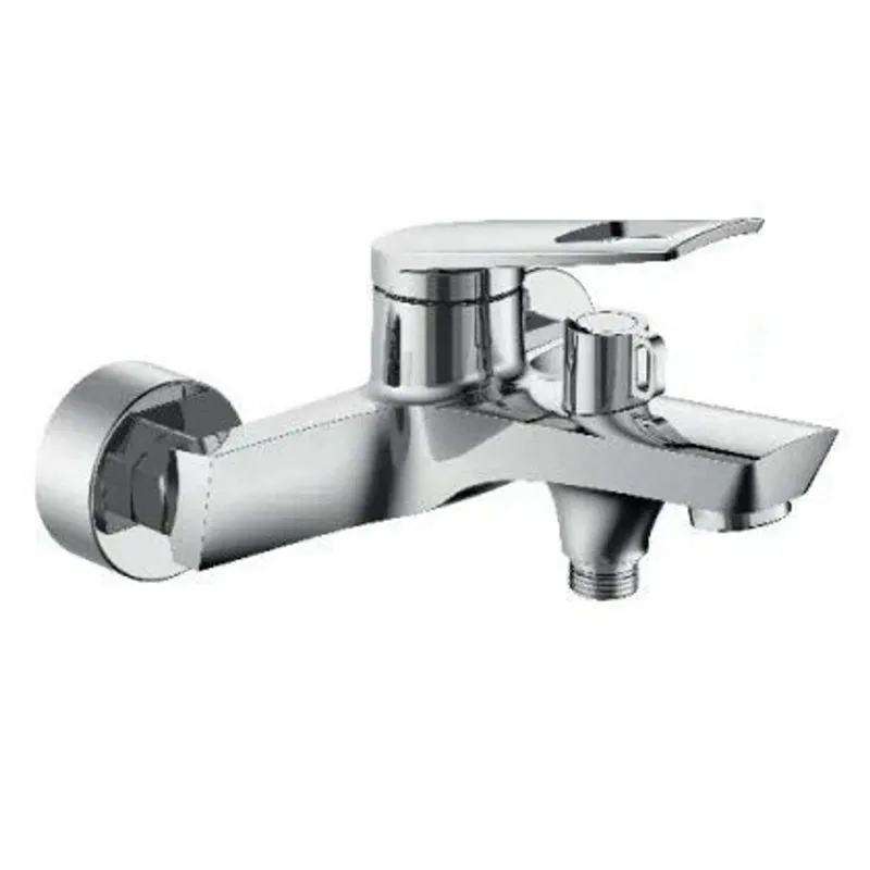 Смеситель для ванны Haiba короткий излив с лейкой и шлангом хром HB60595_1
