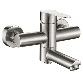 Изображение товара Смеситель для ванны Haiba HB60801 однорычажный хром стеновой с лейкой Изображение товара Смеситель для ванны Haiba HB60801 однорычажный хром стеновой с лейкой