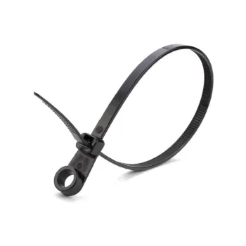 Изображение товара Нейлоновая стяжка с монтажным отверстием 4х150 мм, черная, 100 шт Fortisflex Изображение товара Нейлоновая стяжка с монтажным отверстием 4х150 мм, черная, 100 шт Fortisflex