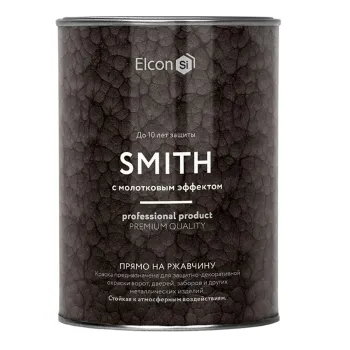 Изображение товара Грунт-эмаль по ржавчине Elcon Smith шоколад молотковая 0,8 кг для защиты металла Изображение товара Грунт-эмаль по ржавчине Elcon Smith шоколад молотковая 0,8 кг для защиты металла