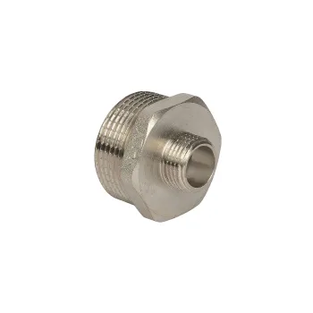 Изображение товара Переходной ниппель HLV НР 1 1/4"х1/2" латунь никелированная Изображение товара Переходной ниппель HLV НР 1 1/4"х1/2" латунь никелированная