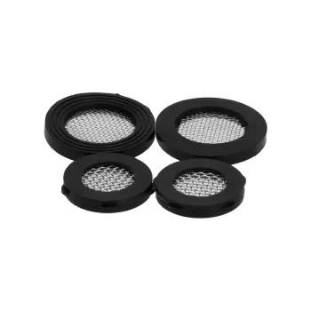 Изображение товара Прокладка для смесителя Masterprof с сеточкой 1/2 и 3/4 дюйма комплект 4 шт Изображение товара Прокладка для смесителя Masterprof с сеточкой 1/2 и 3/4 дюйма комплект 4 шт