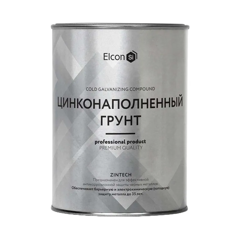 Грунт-эмаль для холодного цинкования Elcon Zintech серая матовая 1кг_1