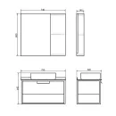 Зеркало шкаф Comforty Кёльн 75 дуб темный_3