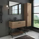 Тумба Comforty Бредфорд 90 дуб темный с раковиной 90E черная матовая 00004148003CF_2