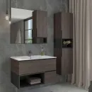 Тумба подвесная Comforty Франкфурт 90 с раковиной Quadro 90 дуб шоколадно коричневый_2