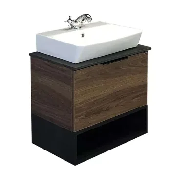 Изображение товара Тумба подвесная Comforty Штутгарт-60 с раковиной темно-коричневая Изображение товара Тумба подвесная Comforty Штутгарт-60 с раковиной темно-коричневая