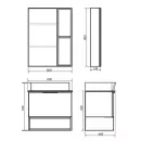Тумба подвесная Comforty Штутгарт-60 c раковиной Comforty 9111 дуб темно-коричневый_3