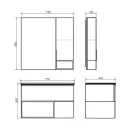 Тумба подвесная Comforty Франкфурт 75 с раковиной 75E дуб шоколадно коричневый _2