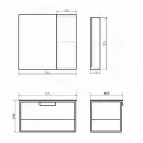 Тумба подвесная Comforty Бонн 75 с черной матовой раковиной 75E дуб темный_4