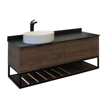 Изображение товара Тумба подвесная Comforty Порто-120-1 с раковиной, коричневая Изображение товара Тумба подвесная Comforty Порто-120-1 с раковиной, коричневая