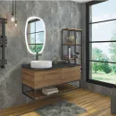 Стеллаж подвесной Comforty Порто 50 дуб темно коричневый_2
