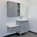 Зеркало шкаф Comforty Осло 70 бетон светлый_2