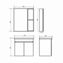 Зеркало шкаф Comforty Осло 70 бетон светлый_4