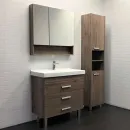 Зеркало шкаф Comforty Никосия 80 дуб темный_2