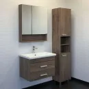 Тумба подвесная Comforty Никосия 70П с раковиной Como 70 дуб темный_2