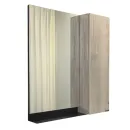 Зеркало шкаф Comforty Бонн 75 графит/дуб дымчатый_2