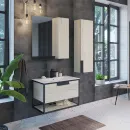 Тумба подвесная Comforty Бонн 75 с раковиной 75E графит/дуб дымчатый_2