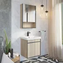Зеркало шкаф Comforty Вена 55 дуб дымчатый_1