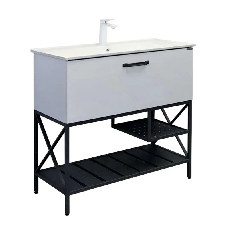 Тумба Comforty Бредфорд-90 белый глянец с раковиной 90E 00-00009955CF_1