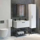 Тумба Comforty Бредфорд-90 белый глянец с раковиной 90E 00-00009955CF_2