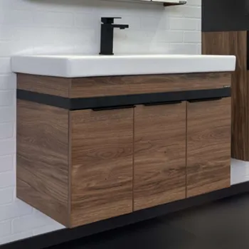 Изображение товара Подвесная тумба Comforty Соло 90 с раковиной Адриана 90 коричневая Изображение товара Подвесная тумба Comforty Соло 90 с раковиной Адриана 90 коричневая