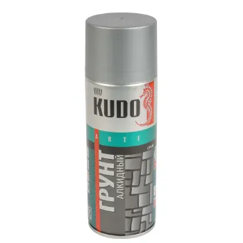 Изображение товара Грунт аэрозольный алкидный Kudo серый 0,52 л для наружных и внутренних работ Изображение товара Грунт аэрозольный алкидный Kudo серый 0,52 л для наружных и внутренних работ