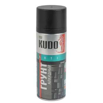 Изображение товара Грунт аэрозольный алкидный Kudo черный 0,52л для наружных и внутренних работ Изображение товара Грунт аэрозольный алкидный Kudo черный 0,52л для наружных и внутренних работ