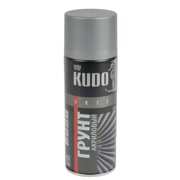 Изображение товара Аэрозольный акриловый грунт Kudo серый 0,52л для металла Изображение товара Аэрозольный акриловый грунт Kudo серый 0,52л для металла