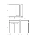Зеркальный шкаф Comforty Манчестер 60 венге_2
