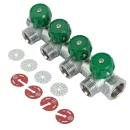 Коллектор регулирующий Stout 3/4", 4 отвода 3/4" евроконус_4