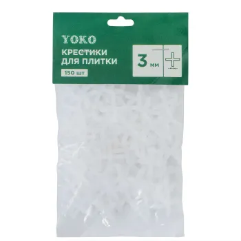 Изображение товара Крестики для кафеля 3 мм Yoko 150 шт Изображение товара Крестики для кафеля 3 мм Yoko 150 шт