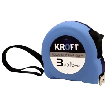 Рулетка 3м16мм пластиковый корпус Kroft