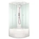 Душевая кабина Domani-spa Delight Slim высокий поддон 100х100см стекло матовое 4мм_1